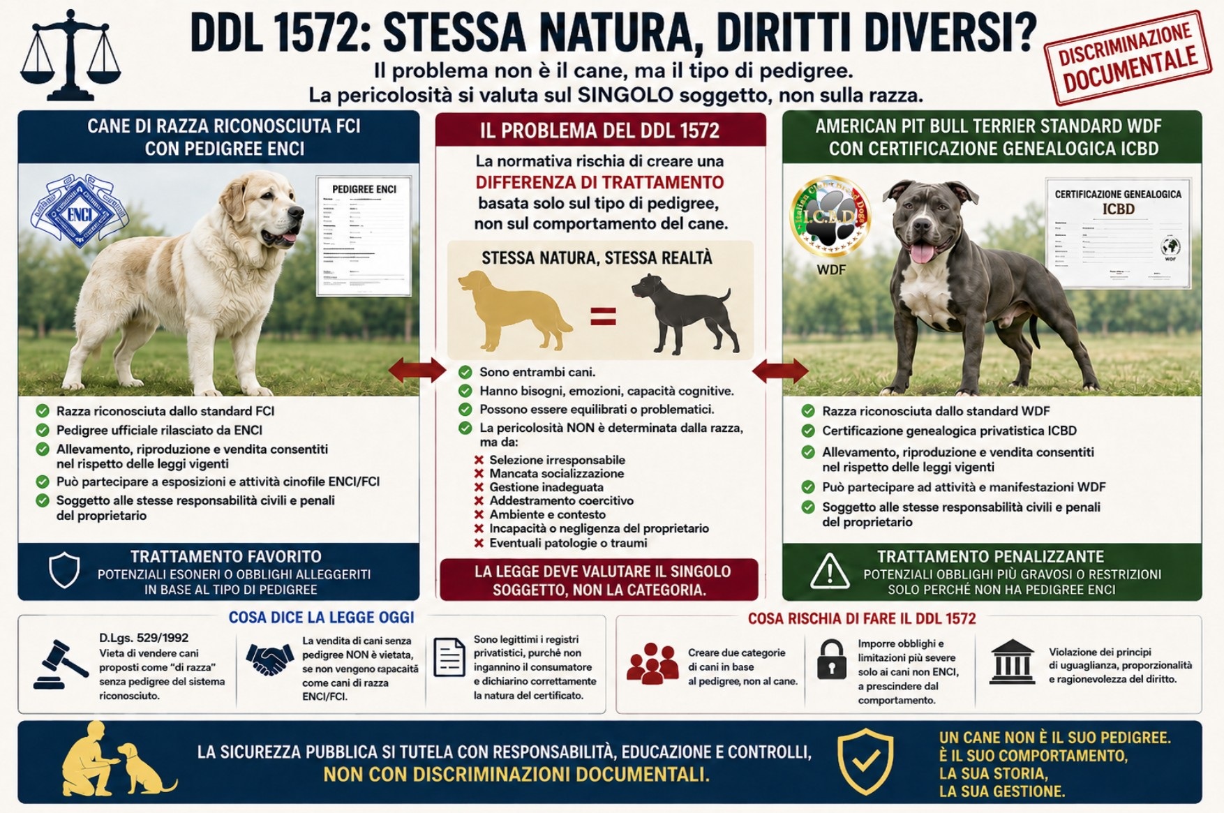 Razza canina FCI/ENCI vs American Pit Bull Terrier WDF/ICBD